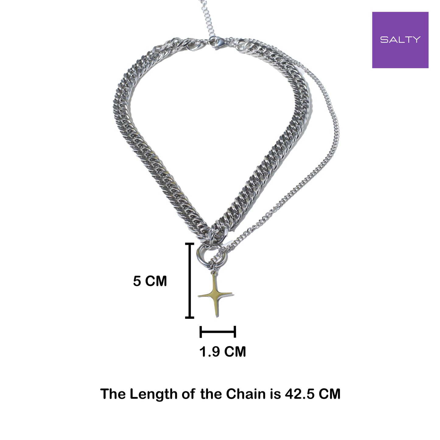2 in 1 Starstruck Silver Necklace and Earring