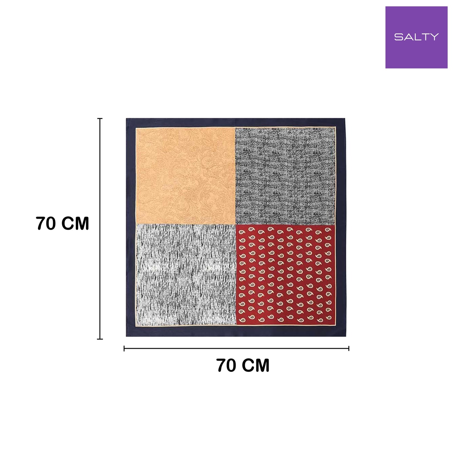 Abstract Print Square Scarf For Women