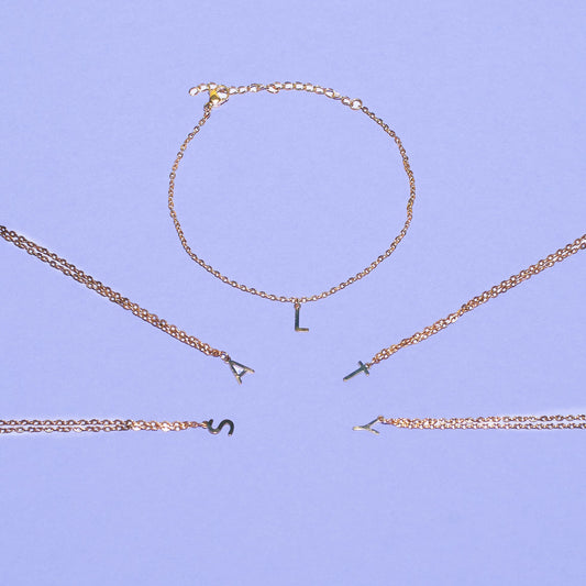 18K Gold Plated Personalized Initial Bracelet