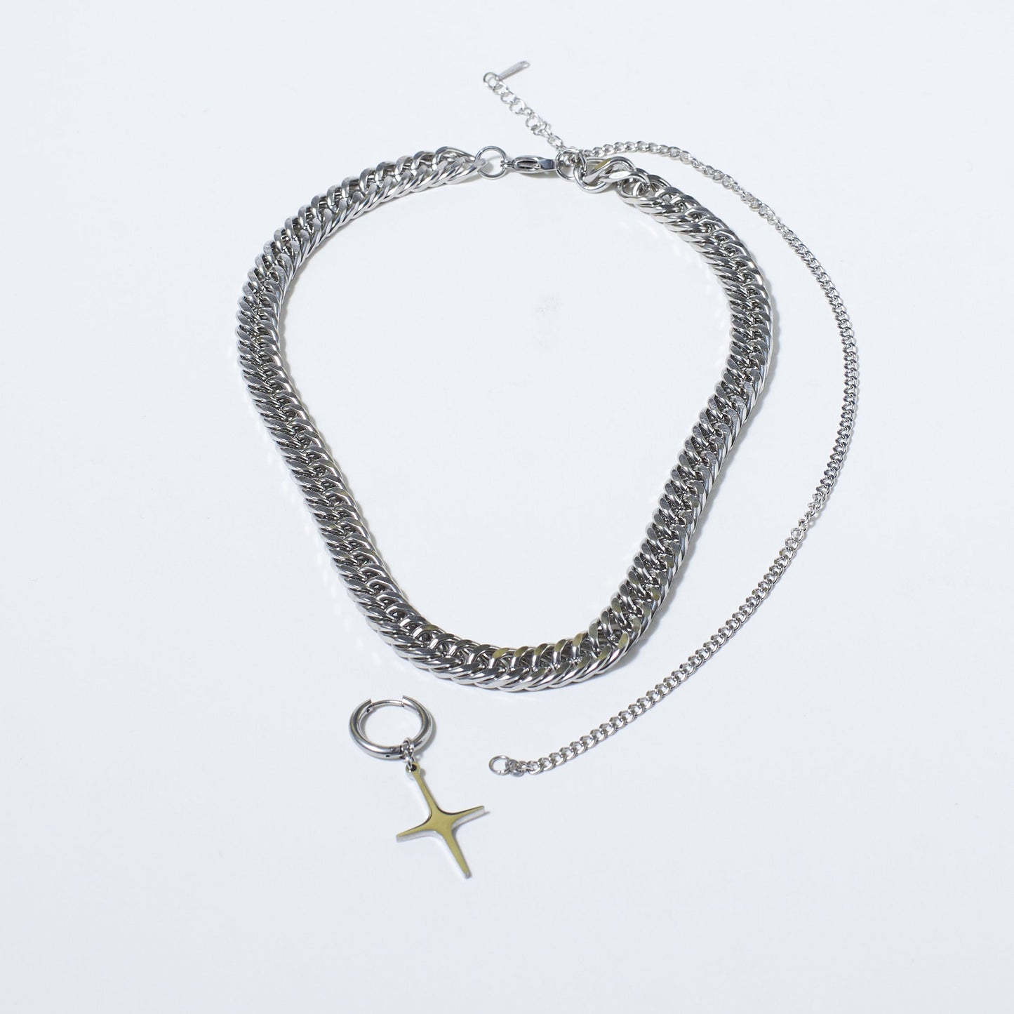 2 in 1 Starstruck Silver Necklace and Earring