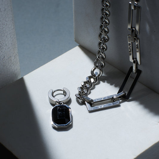 2 in 1 Stellar Shungite Silver Chain and Earring