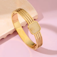 Agate Stone Gold Bracelet