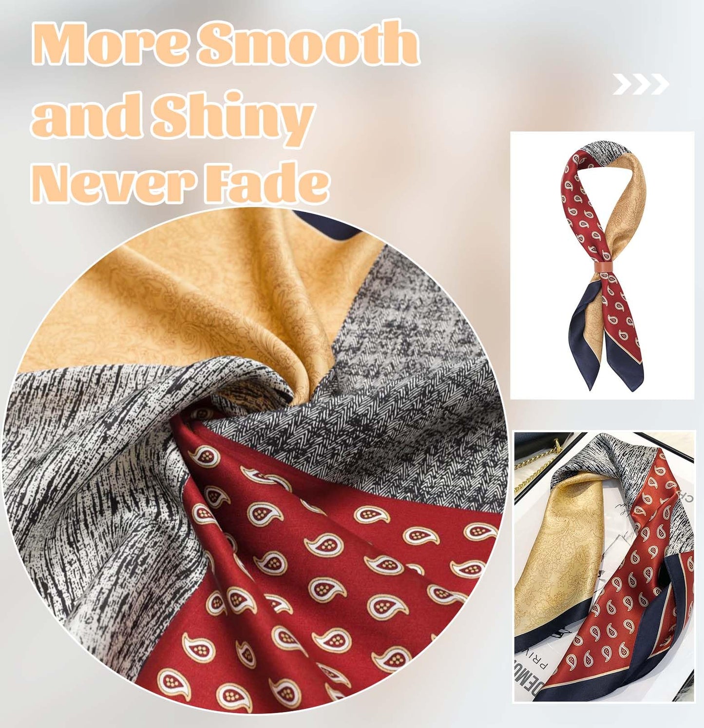 Abstract Print Square Scarf For Women
