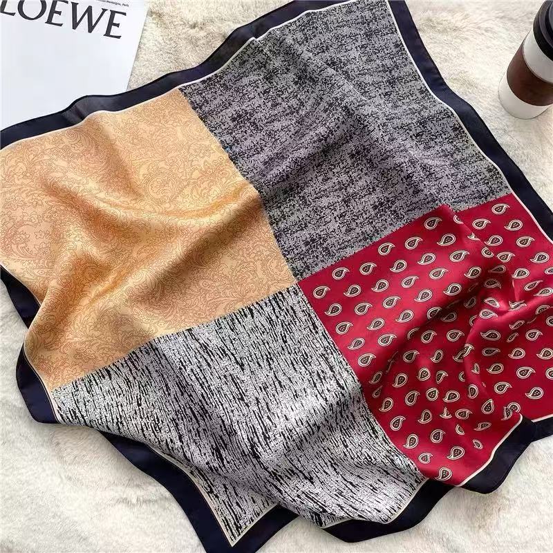 Abstract Print Square Scarf For Women