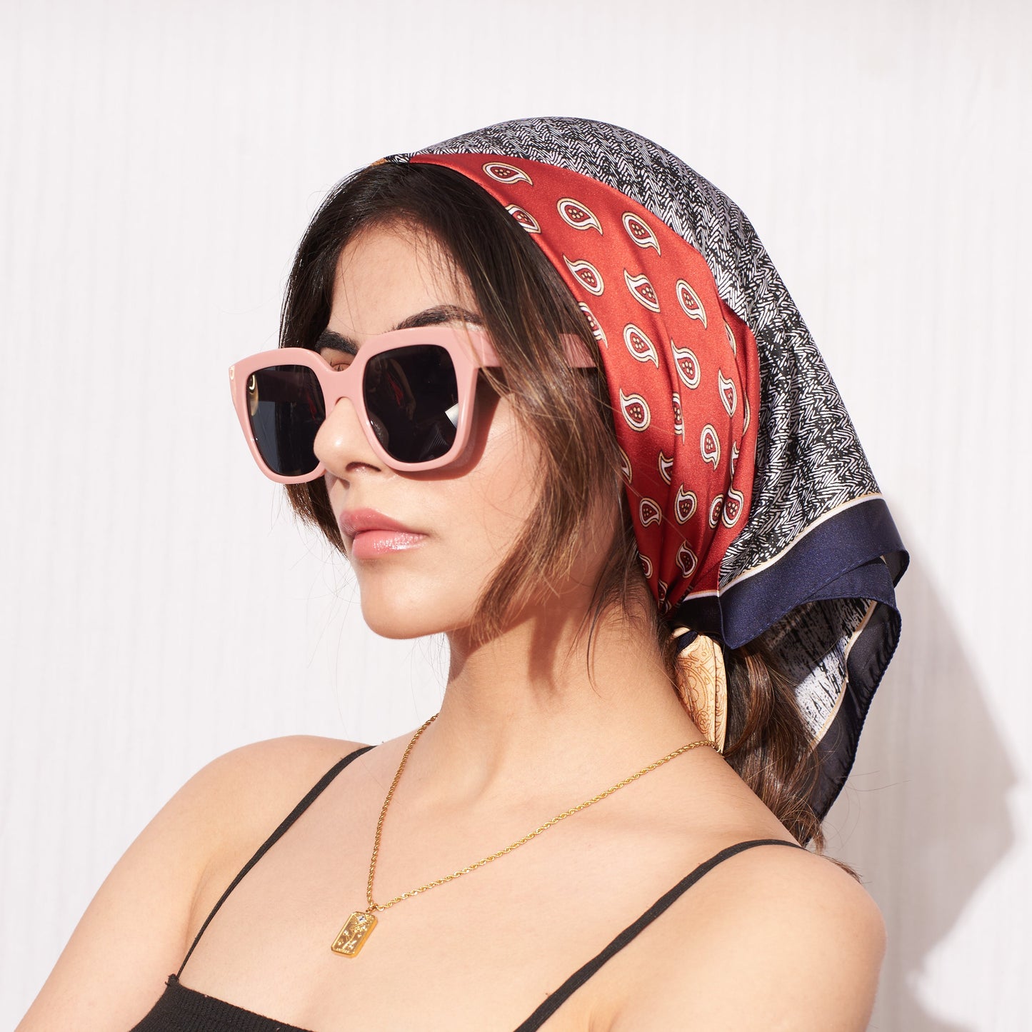 Abstract Print Square Scarf For Women