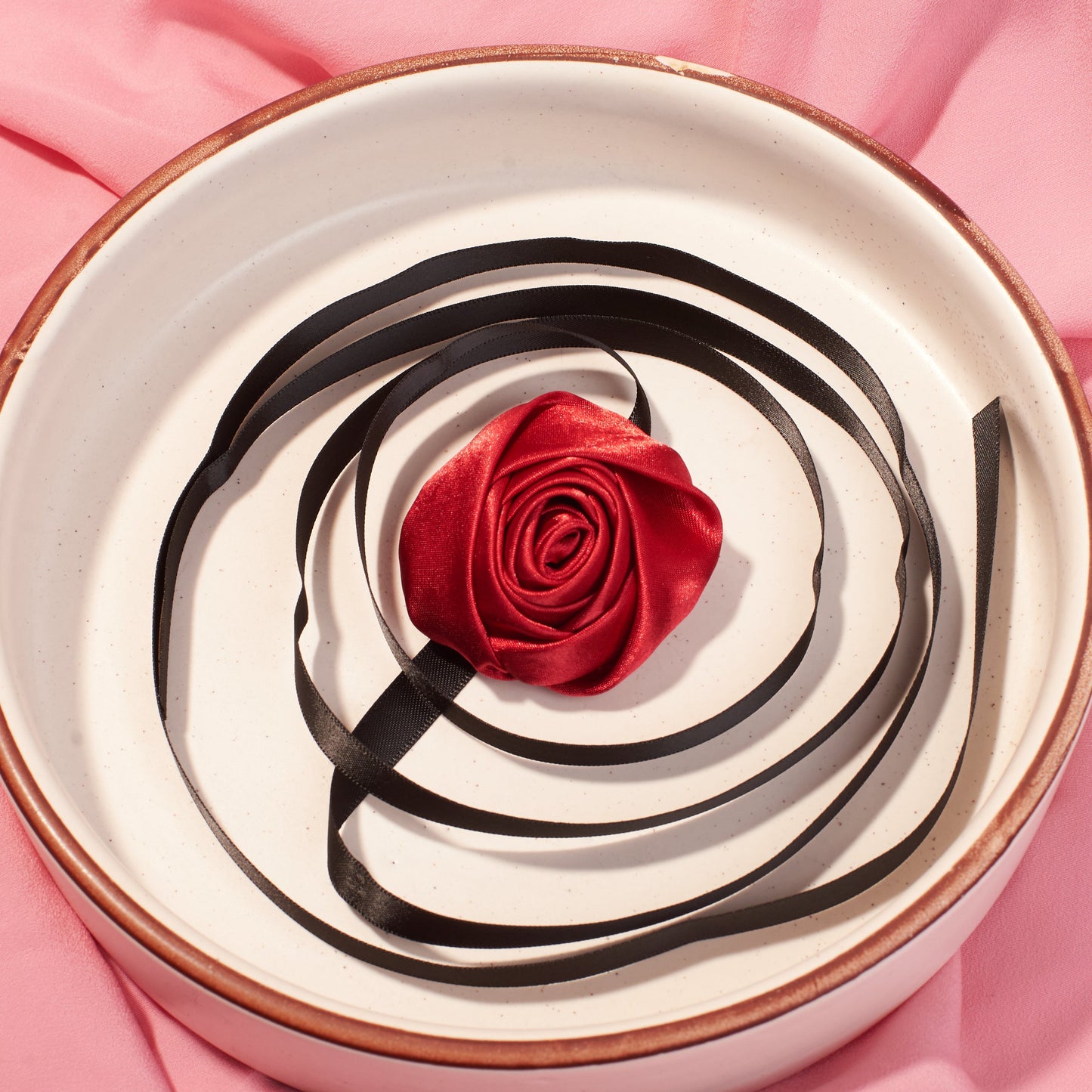 2-in-1 Noir Rose Hair Tie/Choker