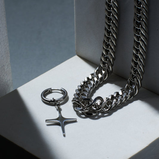 2 in 1 Starstruck Silver Necklace and Earring