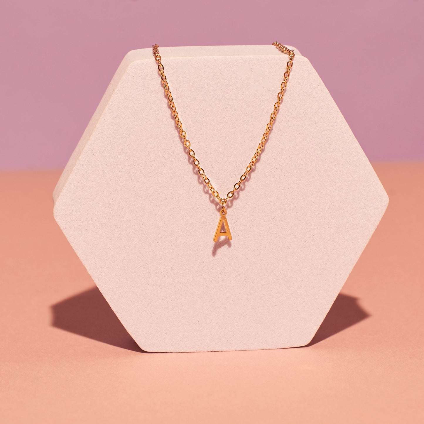 18K Gold Plated Personalized Initial Necklace