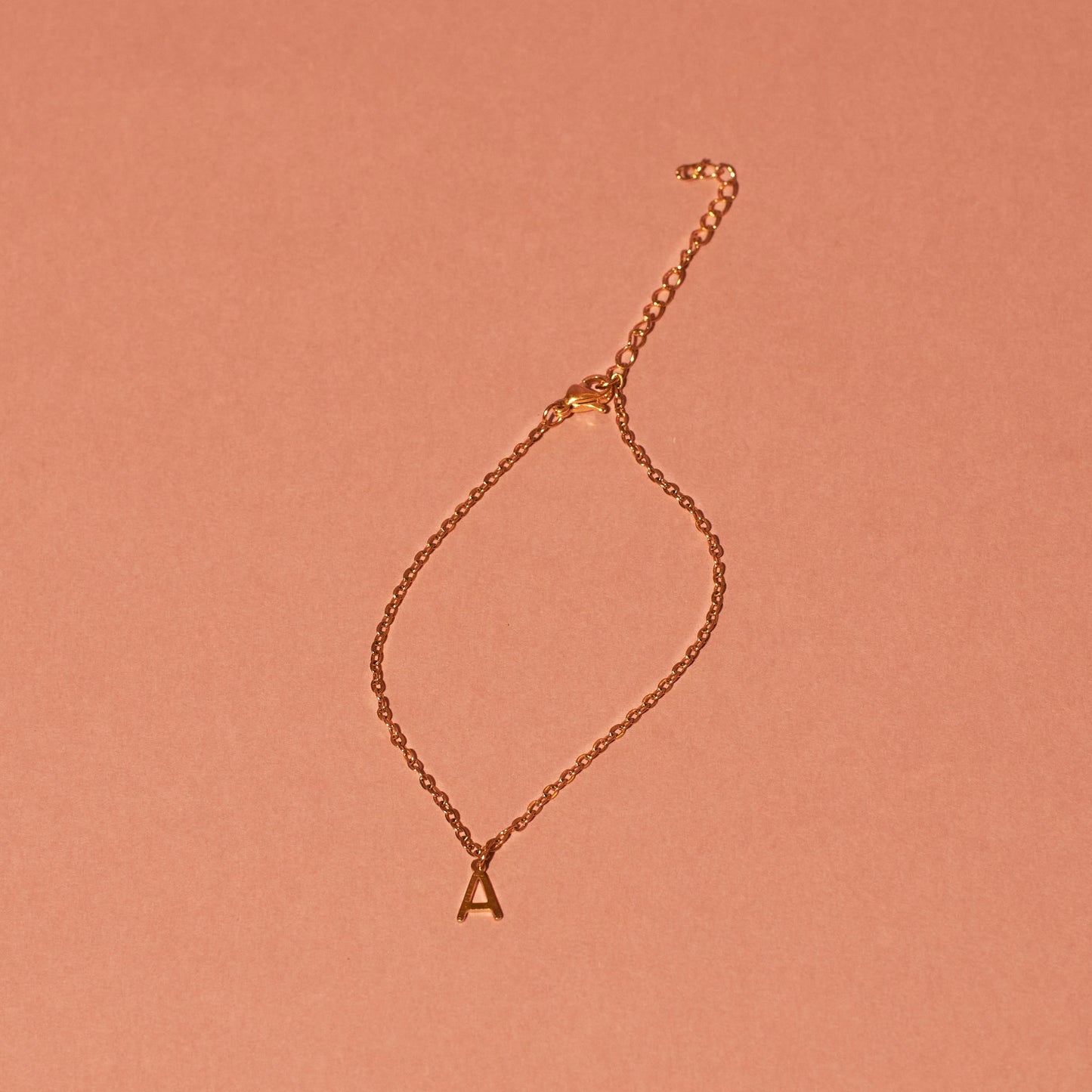 18K Gold Plated Personalized Initial Bracelet