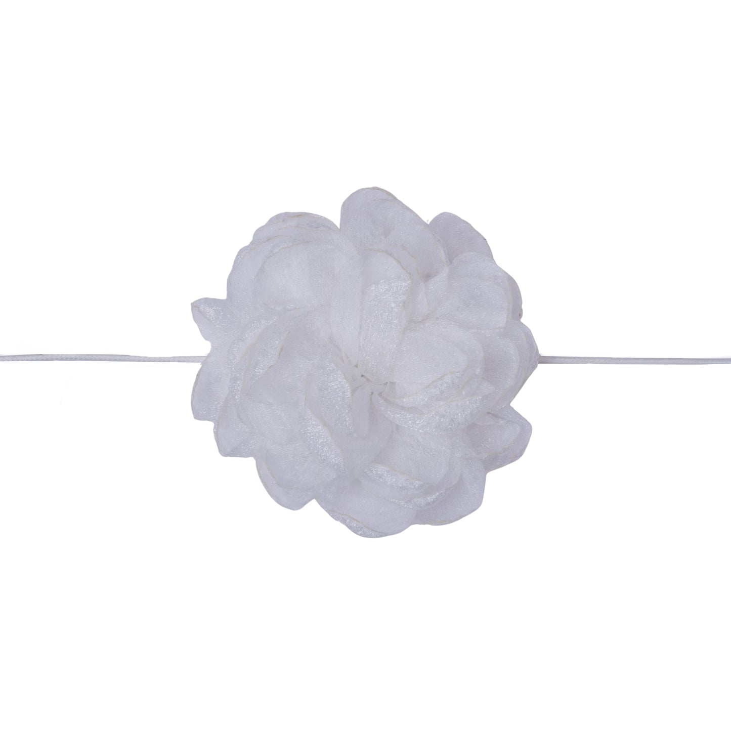 2-in-1 Ivory Rose Hair Tie/Choker