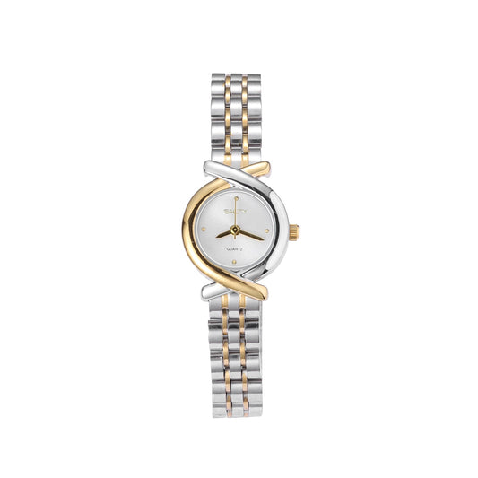 2 Tone Luxe Loop Dial Chic Watch
